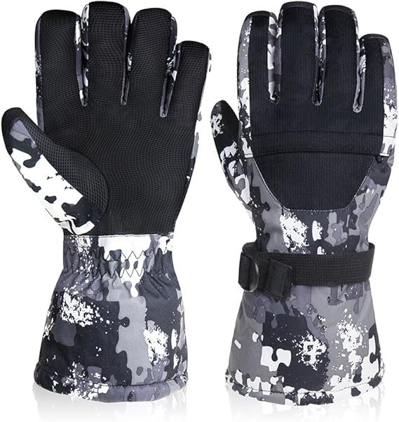 30°F Winter Ski Gloves, Super Warm Snowboard Glove Windproof