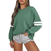 Acelitt Women Casual Long Sleeve Crewneck Color Block Sweatshirts Pullover,S-XXL