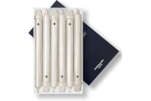 Colonial Candle Unscented Taper Candle, Classic Collection, Ivory, 10 in, Pack of 6 Candlesticks - Up to 8 Hours Burn