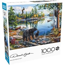 Buffalo Games Puzzle 'Winter's Night Lagerfeuer' – 1000 Teile Für Erwachsene, Fertig 26,75 X 19,75 Cm