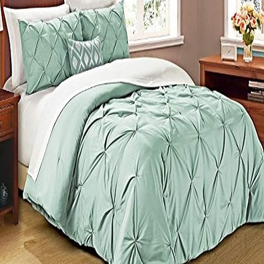 Amazon Com Cathay Home Oasis Pintuck Comforter Set Full Queen