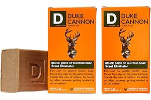 DUKE CANNON SUPPLY CO. Duke Cannon Big Ol' Brick of Hunting Soap - Scent Eliminator Soap for Hunters - 10 ounce Bar Soap, 2 Pack