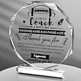 Panelee Thank You Gifts for Women Men Acrylic Appreciation Inspirational Gift Office Coworker Farewell Acrylic Sign Table Decor for Home(Football)