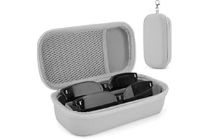 Fonwill Double Sunglasses Case, Hard Shell Glasses Case for RayBan Meta, Travel Dual Eyewear Storage for Men Women
