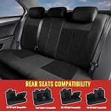 AUTOYOUTH Car Seat Covers Universal Full Set Black Fabric Protection view 3