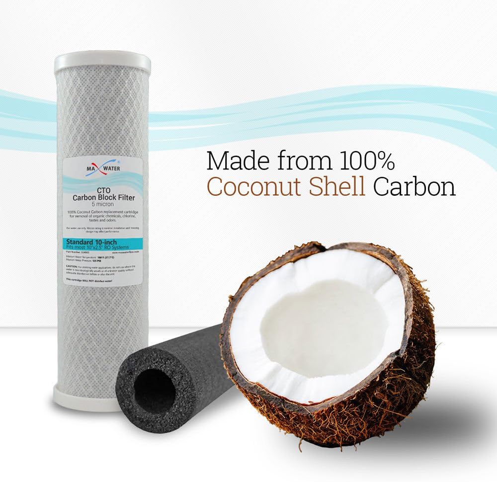 Max Water Reverse Osmosis Replacement Filters Coconut Shell Carbon