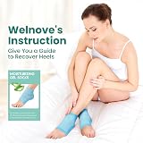 Welnove Moisturizing Heel Socks 2 Pairs Aloe Gel Lining Foot Care view 7