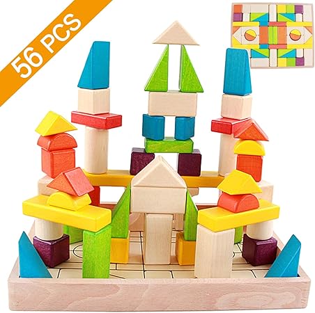 Amazon Tebrcon 積み木 子供 知育玩具 セット 木製 赤ちゃん おもちゃ 立体パズル 男の子 女の子 誕生日のプレゼント 人気 モンテッソーリ 教育 おもちゃ ブロック 積み木 おもちゃ