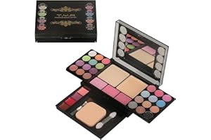 VolksRose Multi Functional Makeup Kit for Women：24 Eyeshadow+3 Gradient Blushes+2 Highlights+Lipsticks 4 Colors,Complete Tool