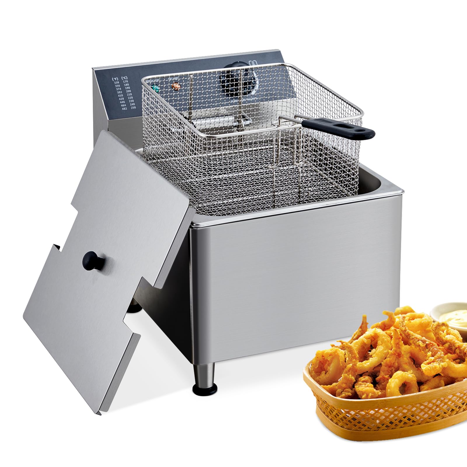 Photo 1 of Electric Fryer 11L, 11.6QT Fryers With Baskets Large, 1700W Portable Deep Fryer For Restaurant And Home Use, Electric Deep Fryer With Basket And Lid