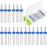 18Pcs Twin Double Needles for Sewing Machine, 3 Sizes 2.0/90 3.0/90 4.0/90 | Stretch Stitch Compatible, Includes Needle Threader, Storage Box, easy for poor eyesight