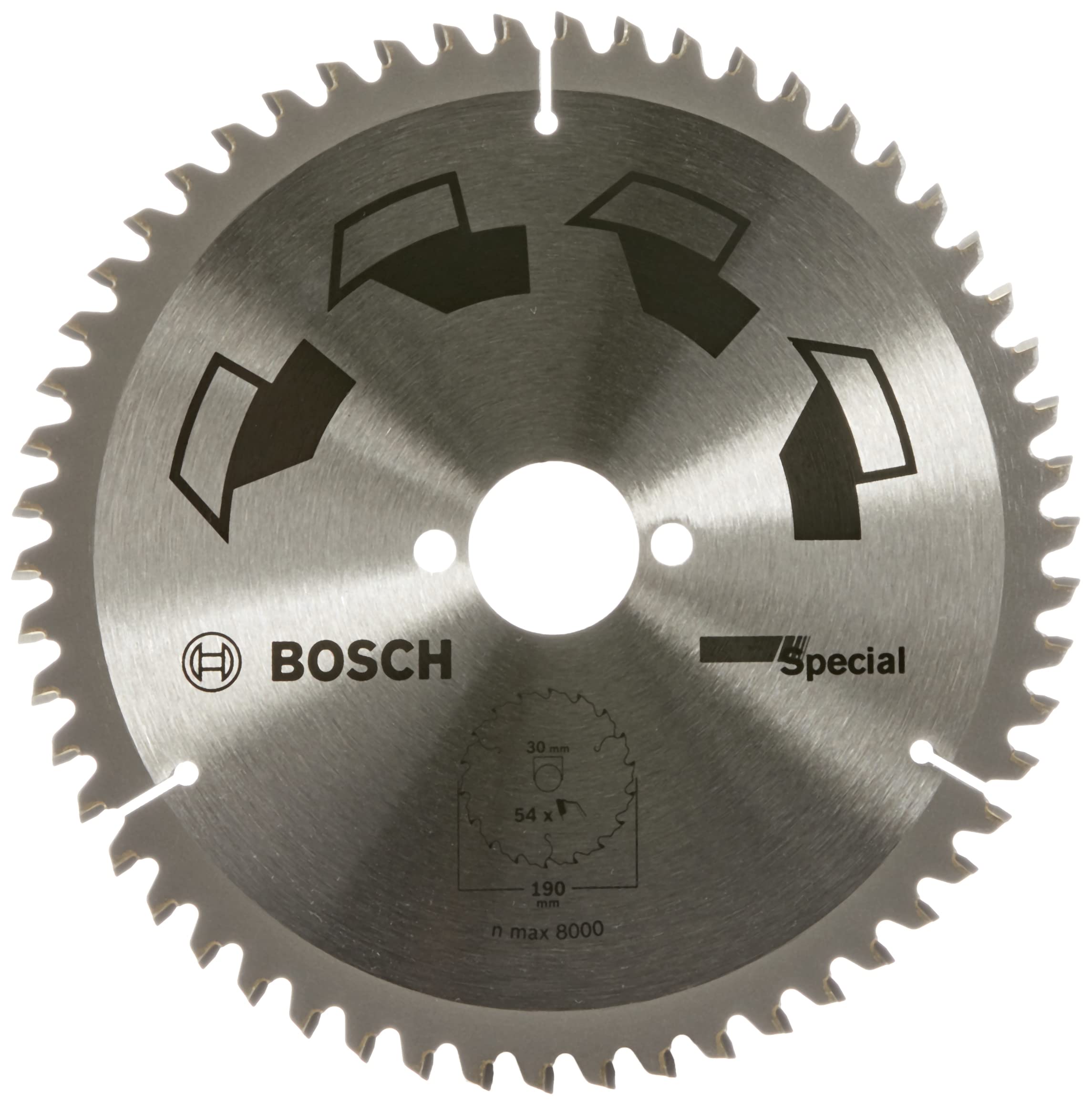 Bosch 1x Circular Saw Blade Special (for Wood, Non-Ferrous Metals, Plastic, Ø 190 x 2.5/1.8 x 30 mm, 54 Teeth, FT, Accessories for Circular Saws)