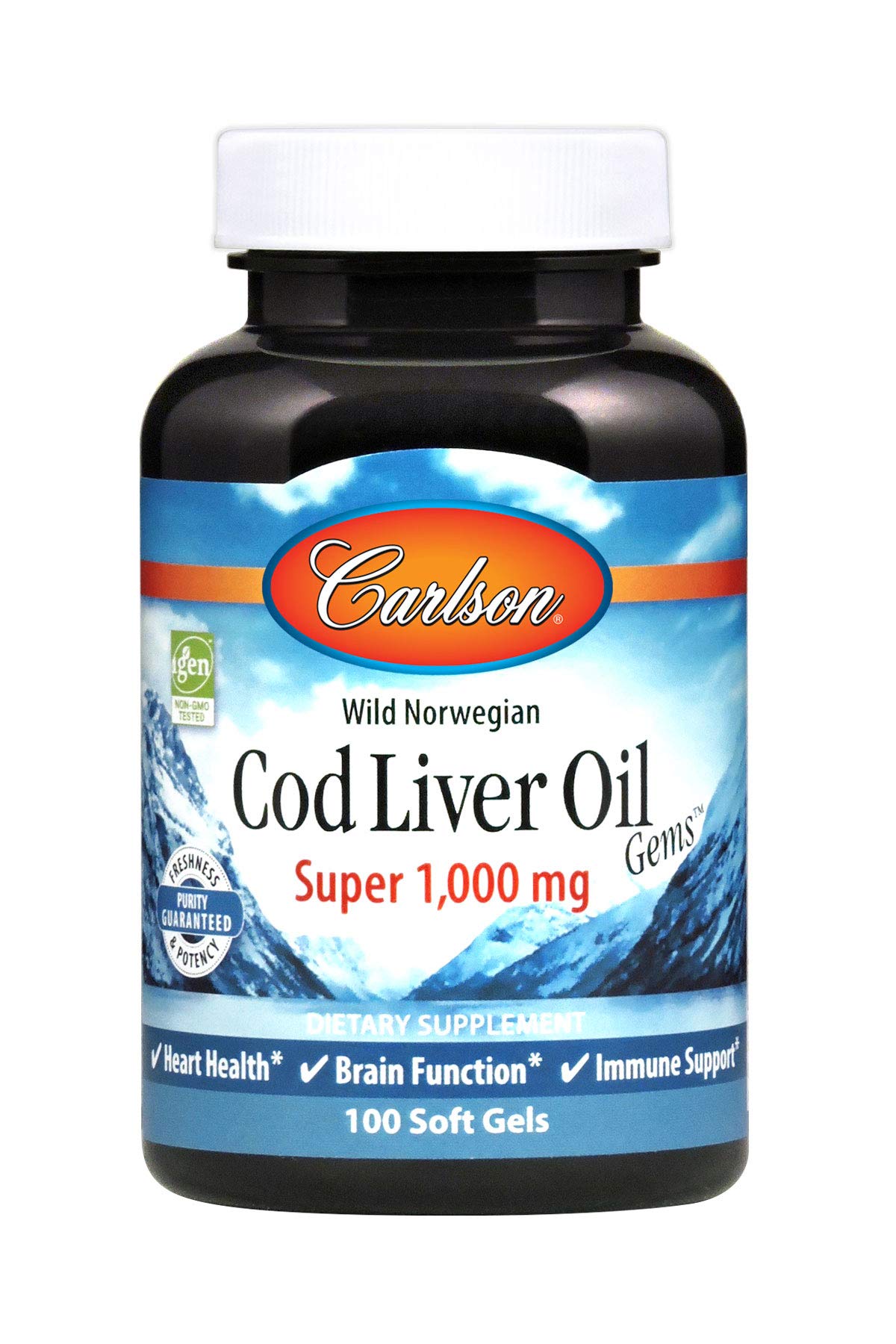 Super Cod Liver Oil 1000mg Carlson Laboratories 100 Softgel eBay