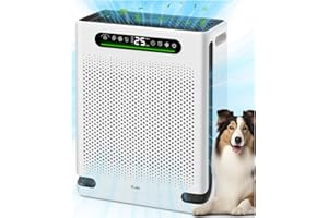 FREAIRE Air Purifiers for Home Large Room Up to 2600 Ft², HEPA Air Purifier with Washable Filter & Air Quality Display, Powerful Turbo Mode Air Cleaner for Pet Hair Odors Smoke Dust