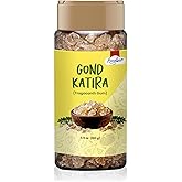 Ramaroma Gond Katira (Tragacanth Gum) 3.5 oz (100g) - Natural Edible Gum Crystals for Summer Cooling, Beauty &amp; Baking - Raw Badam Pisin (Astragalus Gummifer) Organic Vegan Collagen for Skin &amp; Hair