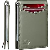 Zitahli Wallet for Men-6 Slots ID Window-Mens Wallets-Slim Wallet Classic Spring Money Clip RFID Blocking-Gift for Men