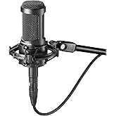 Audio-Technica AT2035 Cardioid Condenser Microphone, Perfect for Studio, Podcasting & Streaming, XLR Output, Includes Custom 