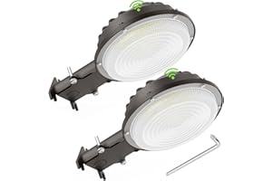 Glitgate LED Barn Light, 50W Dusk to Dawn Outdoor Lighting with Photocell, 5500LM 5000K Security Flood Lights, IP65 Waterproof Area Light for Barn Warehouse Yard Garage, 2 Pack