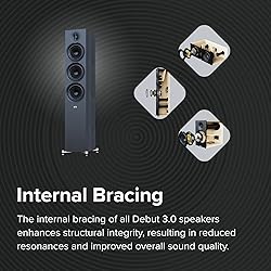 ELAC Debut 3.0 DB63-WN Bookshelf Speakers, Walnut