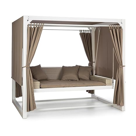 blumfeldt Eremitage • Luxus-Hollywoodschaukel • Gartenschaukel • Schwingliege • wasserabweisendes Sonnendach • stabile Konstr