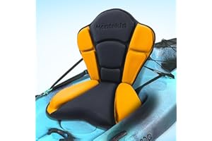 Montekin Thickened Kayak Seat with Back Support, Sit On Top Cushioned Canoe Backrest Molded Foam Seat for SUP Paddle Board Fishing Boat Long Trip