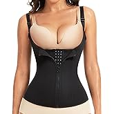 GYDEK Waist Trainer Corset for Women Tummy Control Sport Workout Waist Cincher Zipper Body Shaper Vest with Adjustable Straps