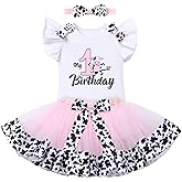 Baby Girl 1st Birthday Outfit Farm Cow Ladybug Romper Tutu Skirt Headband Christmas Bee Cake Smash Photo Shoot Clothes