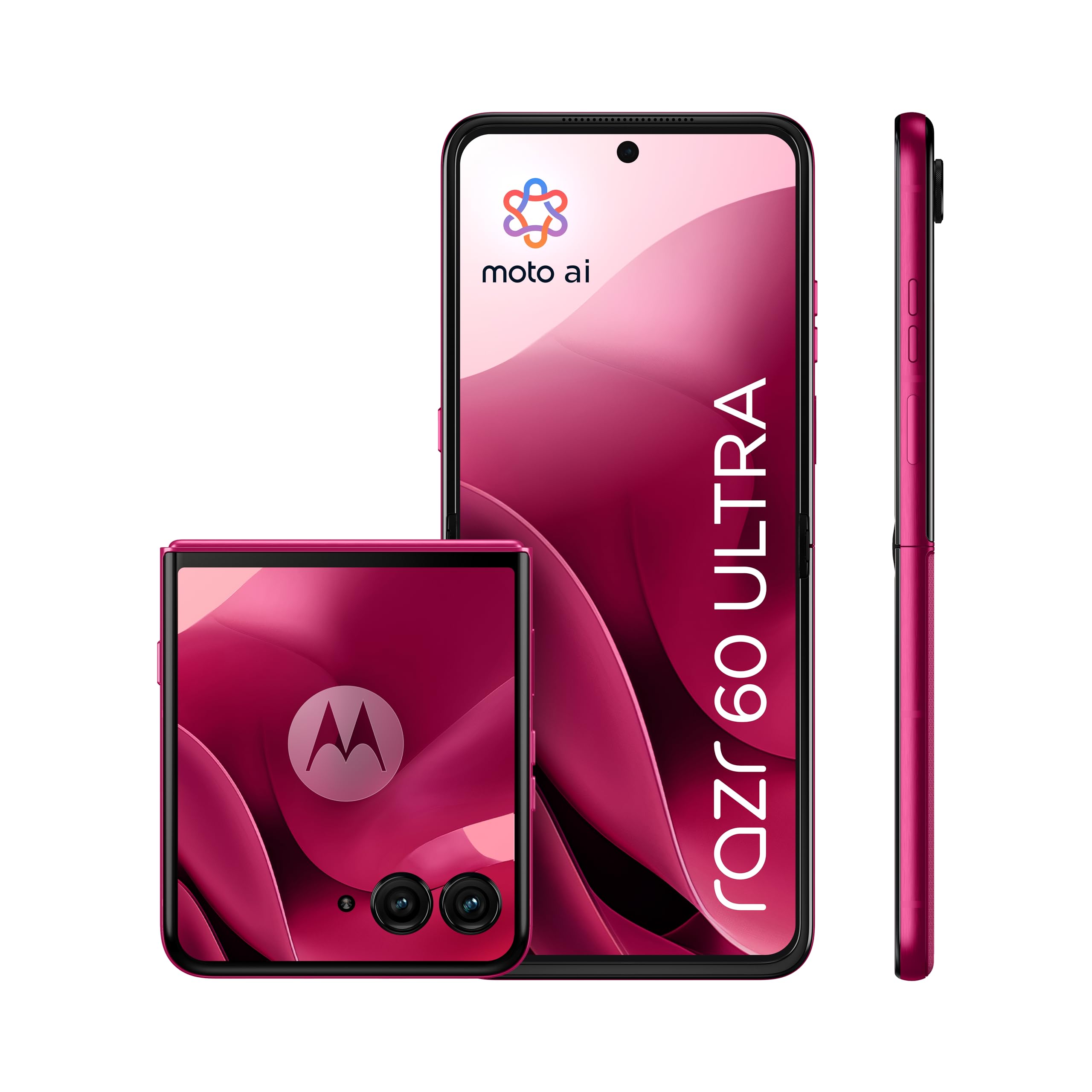 Motorola Razr 60 Ultra con Moto AI (16/512GB, 50+50MP, selfie 50MP, display esterno 4.0" interno 7" pOLED 165Hz, Qualcomm Snapdragon 8 Elite, 4700mAh, 5G, Dual SIM, Android 15) PANTONE Cabaret