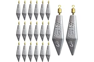 Proximitck Fishing Weight Sinkers Kit, Triangle Fishing Sinkers Bullet Lead Sinkers, Fishing Triangle Weight Set, Lead Sinkers for Bass Catfish Assorted Weight Sinkers for Fishing More Sizes 0.3oz;0.4oz;0.5oz;0.6oz;0.8oz;3oz
