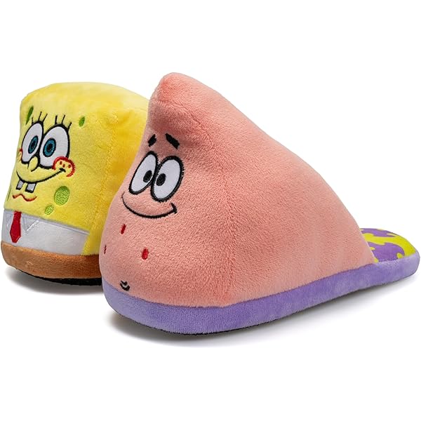 spongebob and patrick plush slipper