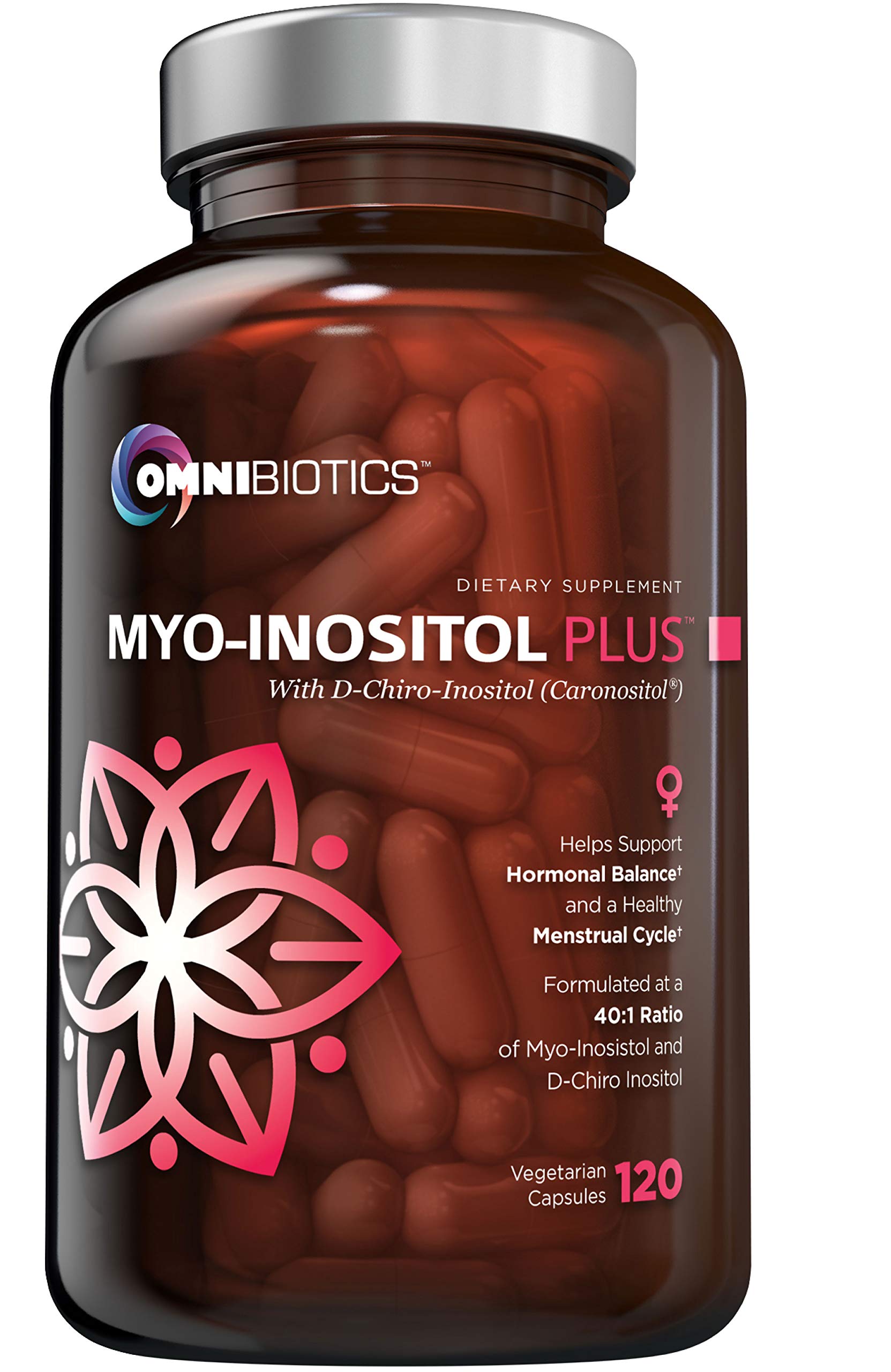 Photo 1 of Myo-Inositol & D-Chiro Inositol Supplement with 40:1 Ratio for Hormone Balance for Women - Women Supplement to Support Reproductive Health & Ovarian Function. Non-GMO - 120 Vegan Capsules