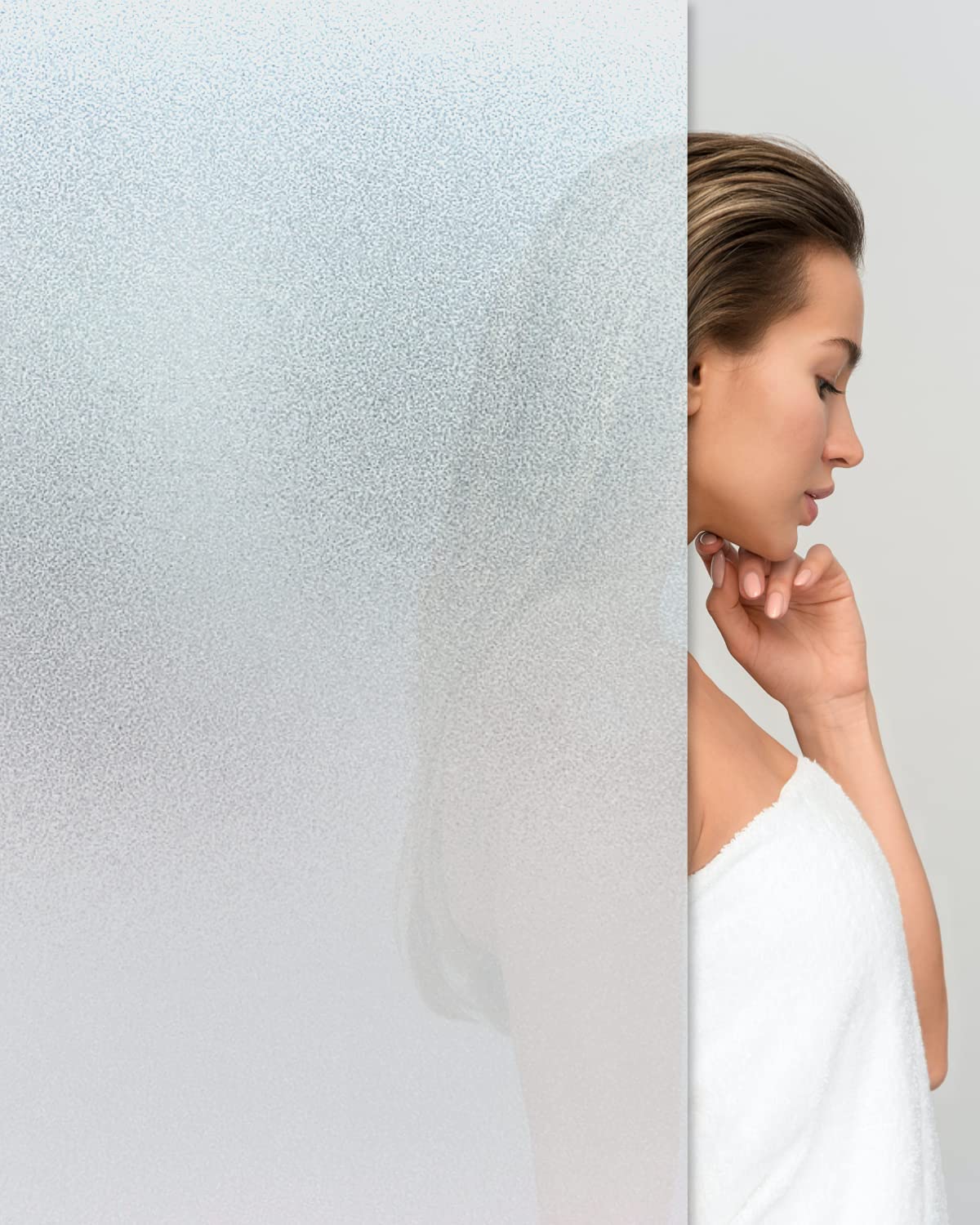 Window Film, Privacy Film for Glass Windows, Self Adhesive No Glue, Easy to Use for Office, Bathroom and Kitchen (Frosted-44.5 * 300cm)