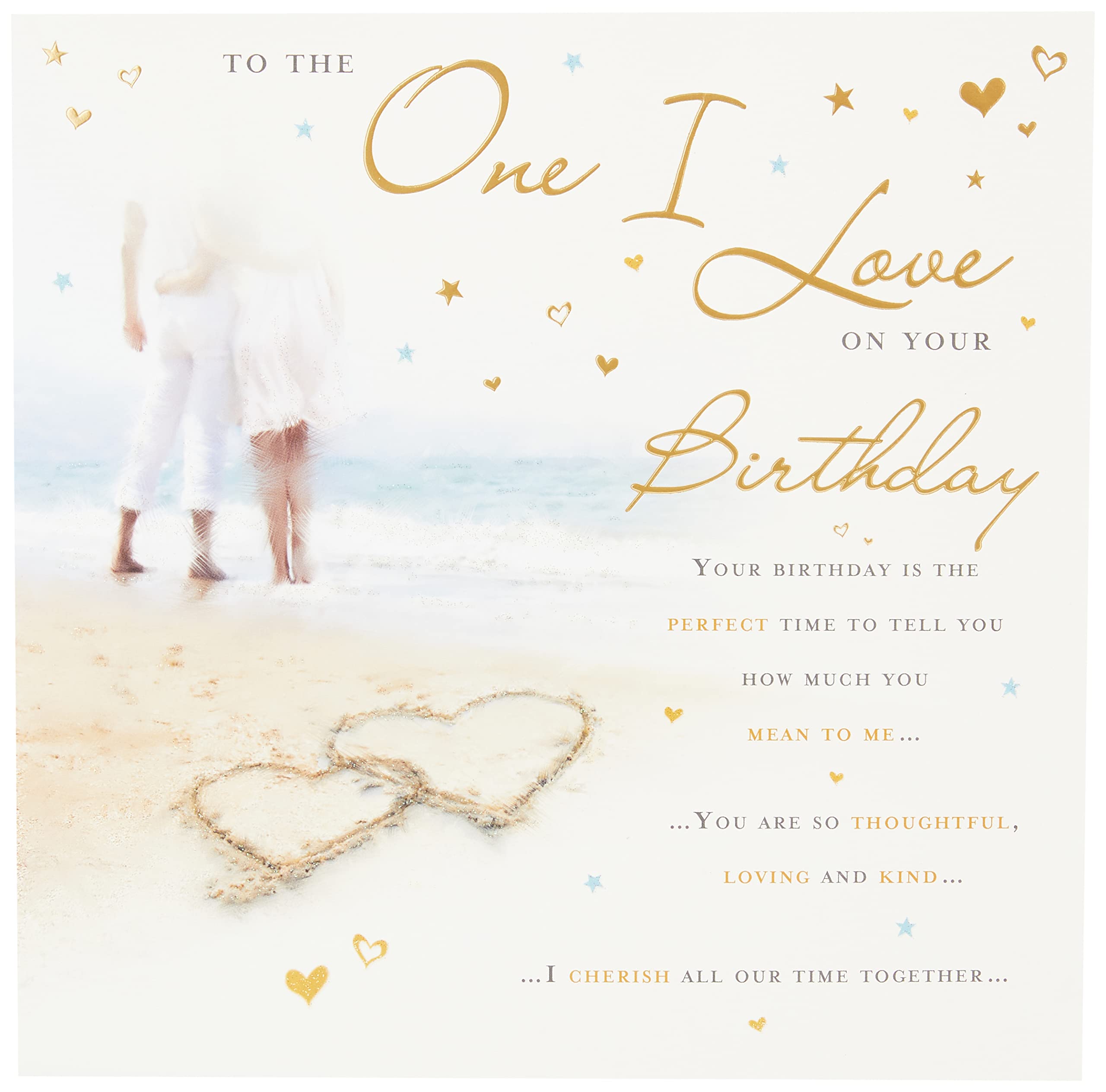 Piccadilly Greetings Traditional Birthday Card One I Love - 223 mm square,grey — image 1