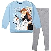 Disney Frozen Princess Anna Elsa Baby Girls Sweatshirt and Leggings Outfit Set Infant to Big Kid