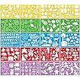 DIYASY 20 Pcs Drawing Stencils Set for Kids,Large Plastic Stencil Kit 300+ Patterns Drawing Templates for Girls & Boys Gift