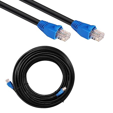 ACT DD1951 Zwarte 1,5 Meter U/FTP CAT6A Slimline Patchkabel Met Draaibare 360 Rj45 Connectoren 89200