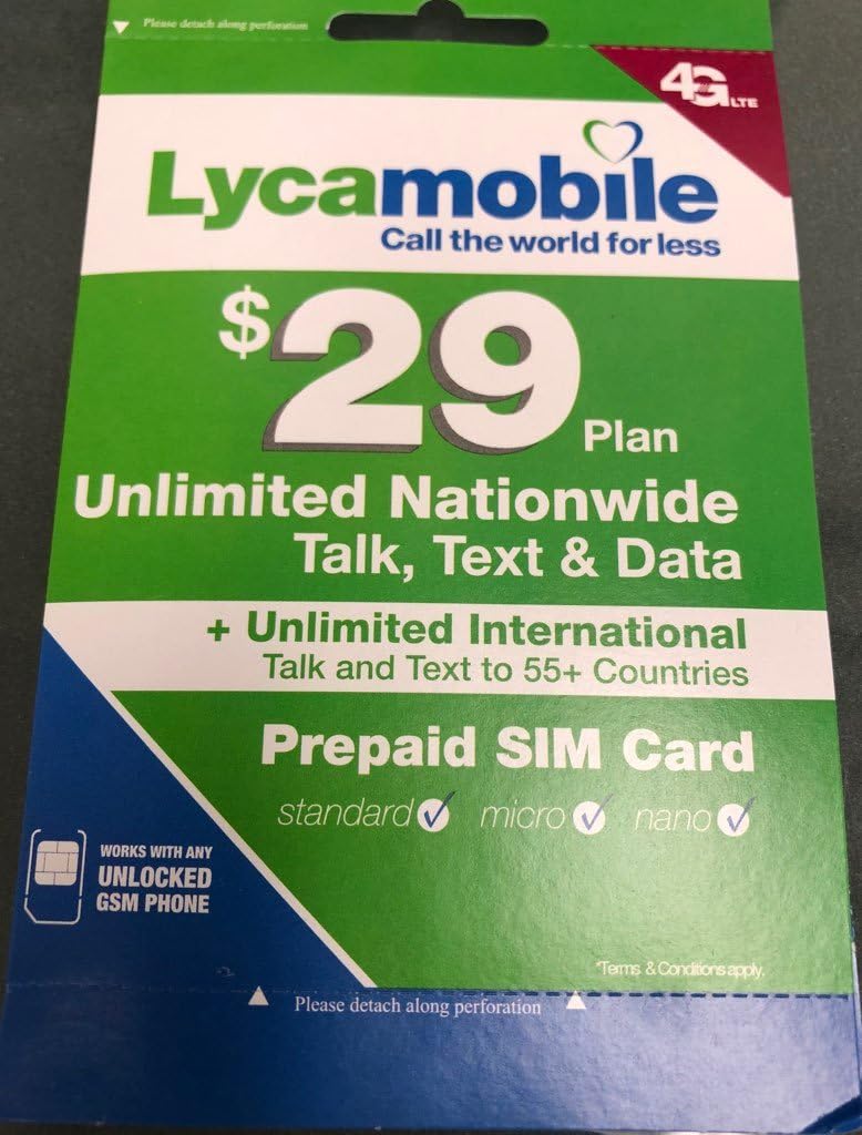 Lycamobile USA Sim Card PRELOADED WITH 29 Unlimited Amazon.de Elektronik