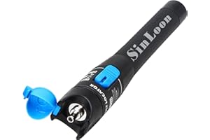 SinLoon Visual Fault Locator,Red Light Pen Fiber Optic Cable Tester Meter,Cable Test Equipment Suitable for 2.5 mm Connector,