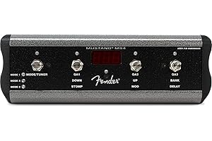 Fender 008-0996-000 4-Button Amplifier Footswitch for Mode/Tuner, Bank, Delay with 1/4-Inch Jack
