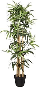 Amazon Basics Artificial Bamboo Plant with Plastic Planter 100 cm view 4