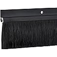 Door Brush Sweep - Door Sweep for Bottom of Door, Black Screen Door Sweeps for Exterior Doors, Brush Door Seal - 2" Brush x 56" Long