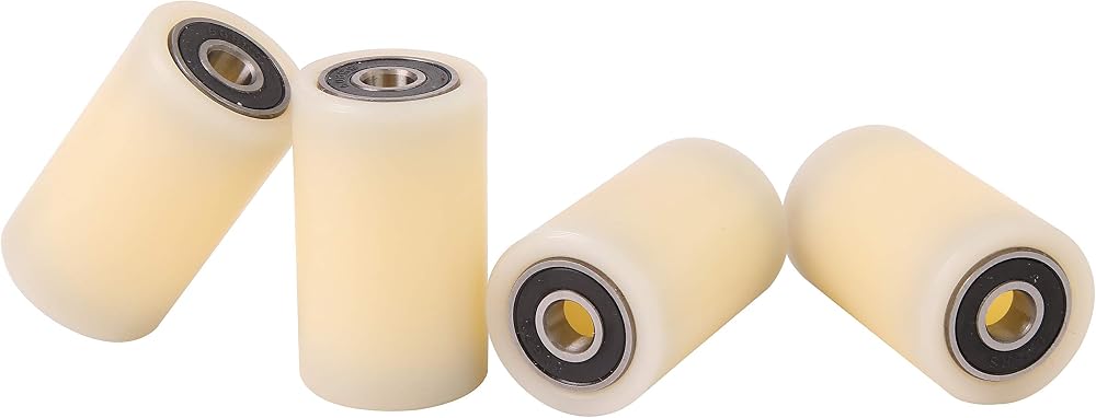 LASANA SMART MACHINES Nylon Roller Wheel 30mm Dia 50mm Wide 8mm Bearing EU Made