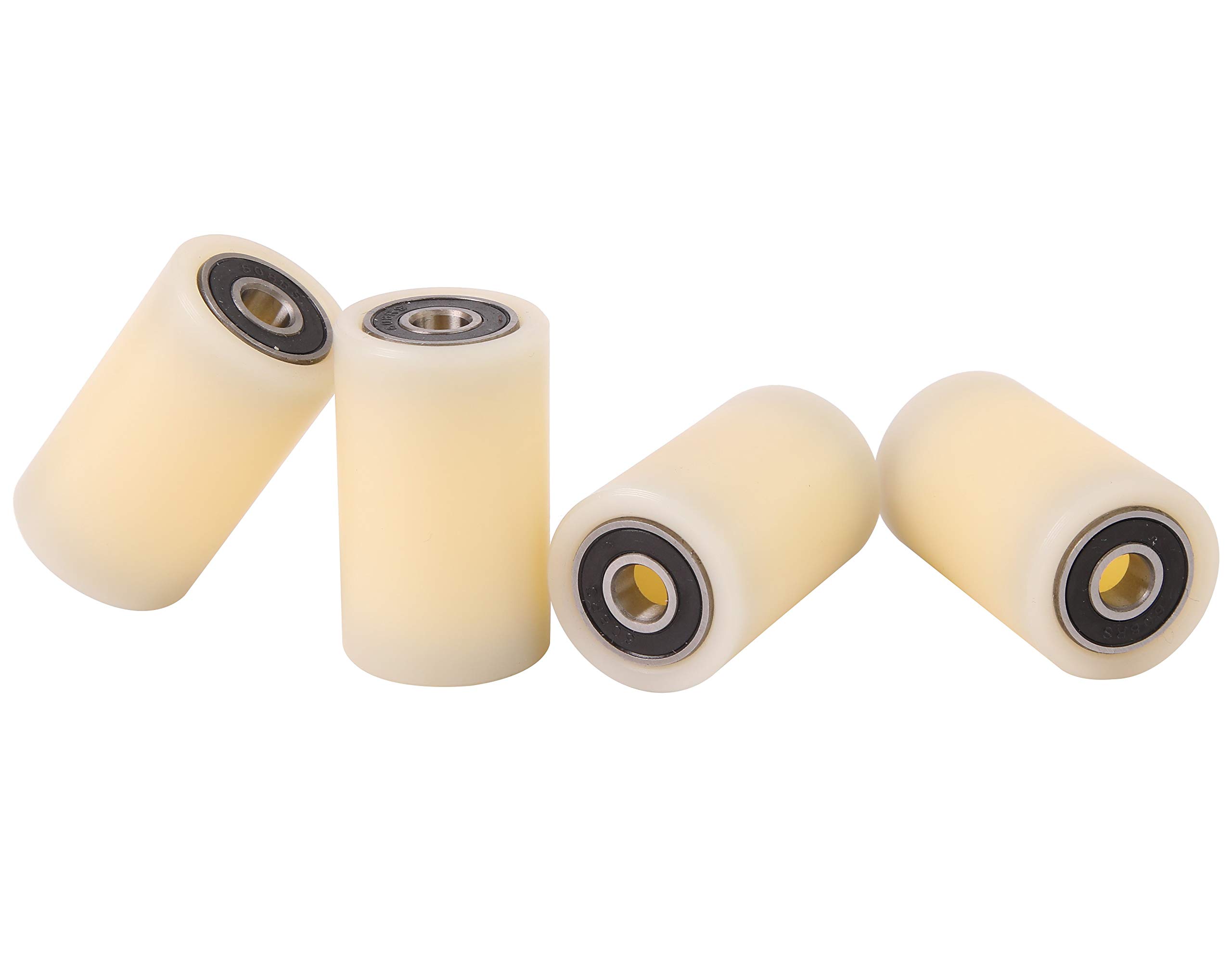 4 Pieces Nylon Rollers 30 mm diameter 50 mm wide 8 mm bearing Precisely Machined in the EU(30-50-8)