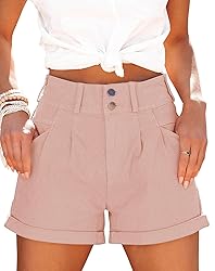 Hilltichu Womens Relaxed Fit Casual High Waist
