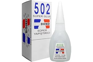 502, Super Glue Professional Liquid, Instant High-Strength Cyanoacrylate Adhesive for Glass, Metal, Plastic Repairing 20g/0.7