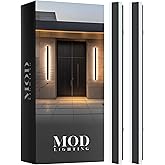 MOD LIGHTING Haylen Wired LED Outdoor Wall Light (2-Pack), 31" Water Resistant Outdoor LED Sconce, Remote Dimming Modern Wall