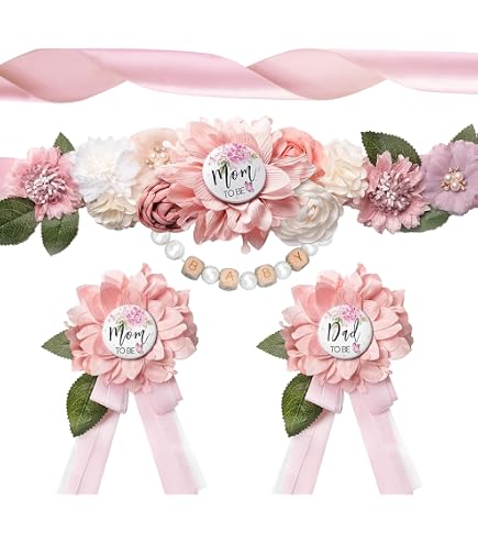 Amazon.com: JOINPAYA 2pcs Floral Maternity Sash Belt  display picture 1