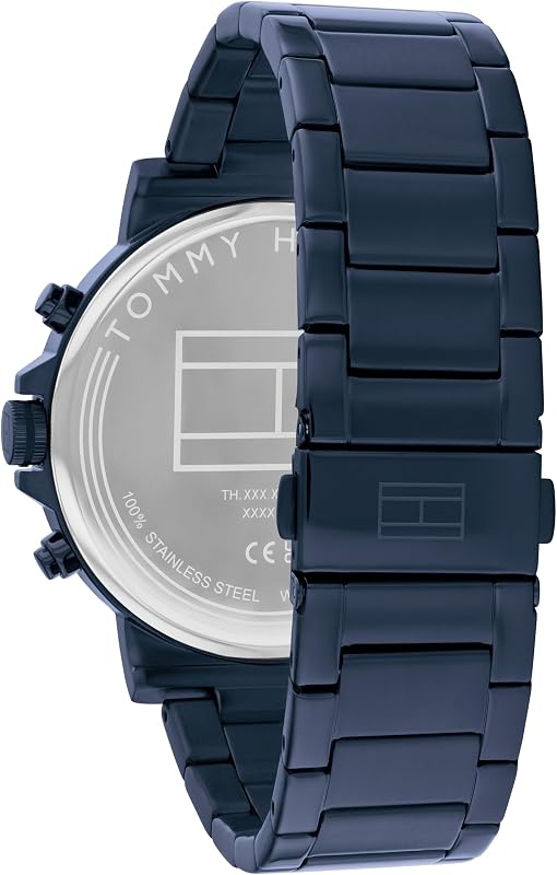 Multi Zifferblatt Quarz Uhr für Herren mit Blaues Edelstahlarmband - 1710705 — Foto 3 von 6