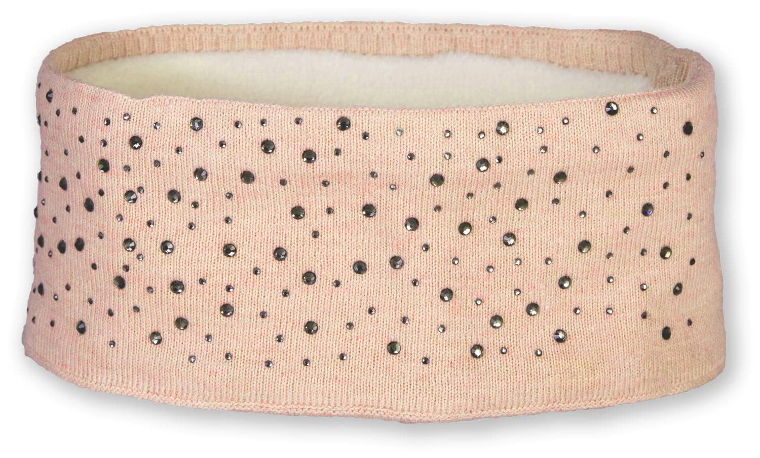 styleBREAKER Women's Headband with Rhinestones and Soft Fleece Lining, Fine Knit Hairband, Warm Headband 04026003, Colour:Old Rose โ image 1