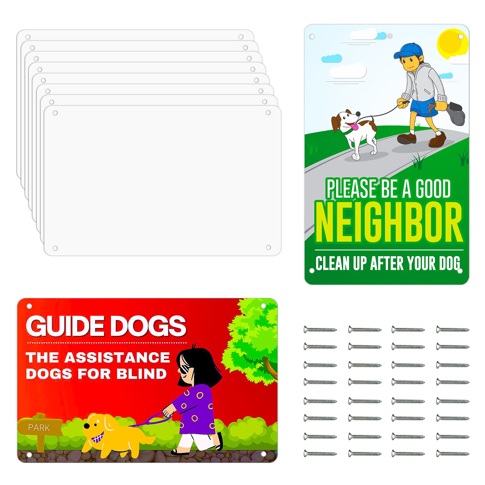 Photo 1 of 10 Pack 10"x 7" Sublimation Metal Sign Blank, 0.45mm White Blank Metal Sign Aluminum Metal Signs for Parking Garden Advertising Sign